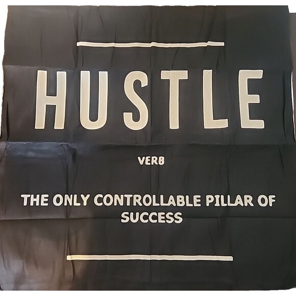 Other - 18" x 18" Decorative Pillow Case "Hustle: The Only Controllable Pillar " NEW